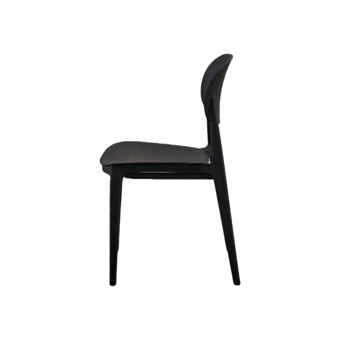 Silla Milan, Color Negro, Con espaldar y diseño Moderno