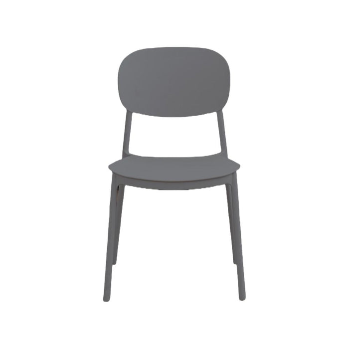 Silla Milan, Color Gris Oscuro, Con espaldar y diseño Moderno