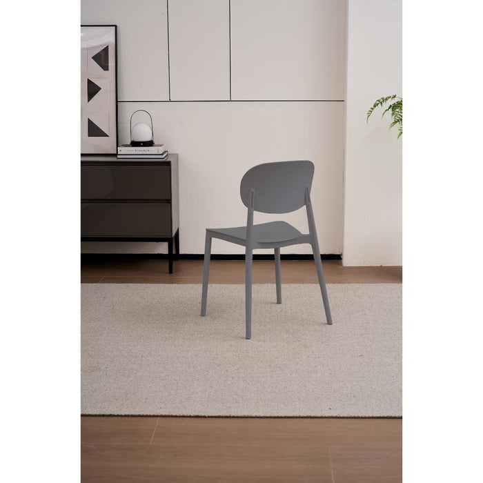 Silla Milan, Color Gris Oscuro, Con espaldar y diseño Moderno