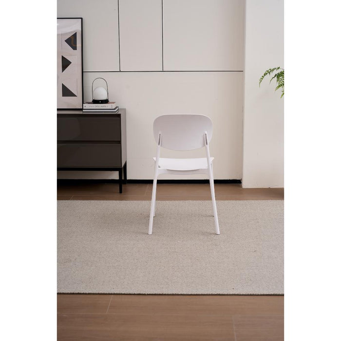 Silla Milan, Color Blanco, Con espaldar y diseño Moderno