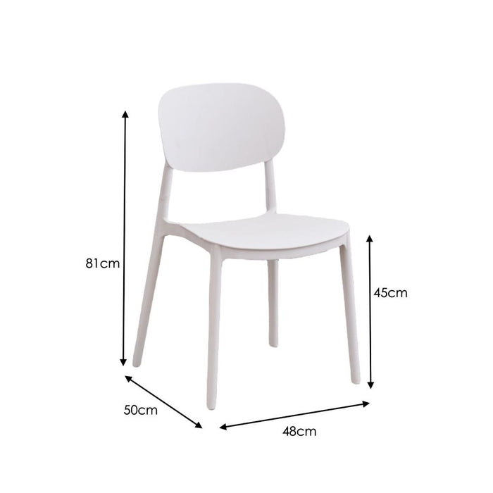Silla Milan, Color Blanco, Con espaldar y diseño Moderno