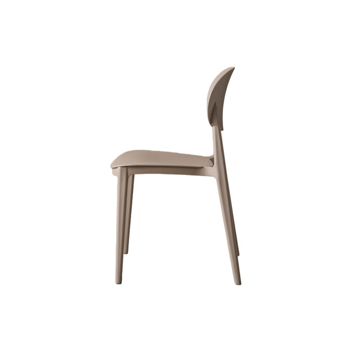 Silla Milan, Color Taupe, Con espaldar y diseño Moderno