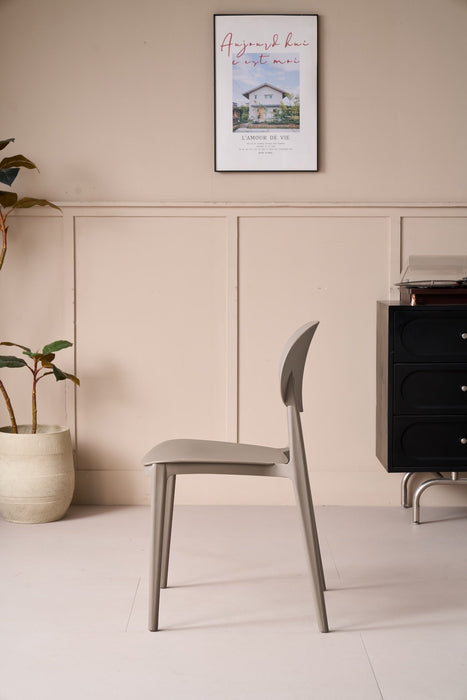 Silla Milan, Color Taupe, Con espaldar y diseño Moderno