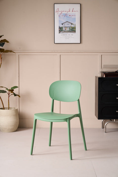 Silla Milan, Color Verde, Con espaldar y diseño Moderno