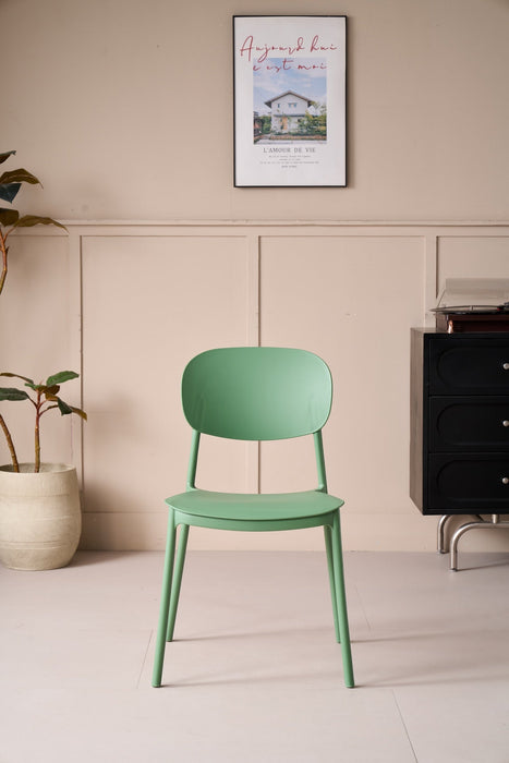 Silla Milan, Color Verde, Con espaldar y diseño Moderno