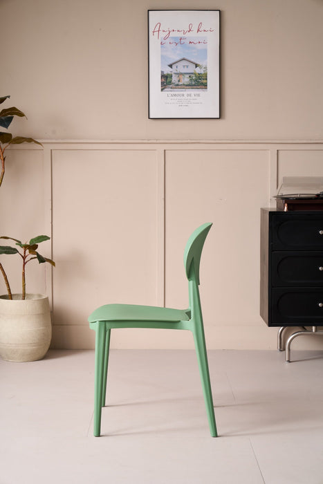 Silla Milan, Color Verde, Con espaldar y diseño Moderno