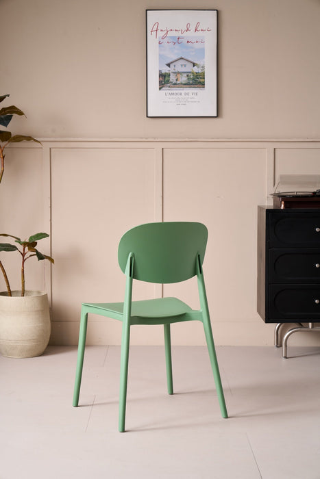 Silla Milan, Color Verde, Con espaldar y diseño Moderno