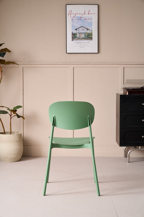 Silla Milan, Color Verde, Con espaldar y diseño Moderno