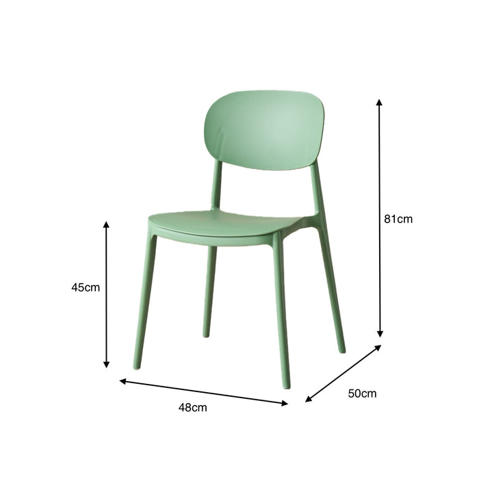 Silla Milan, Color Verde, Con espaldar y diseño Moderno