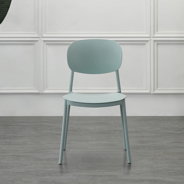 Silla Milán, Color Azul Claro, con Espaldar y Diseño Moderno
