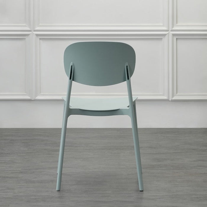 Silla Milán, Color Azul Claro, con Espaldar y Diseño Moderno