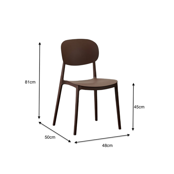 Silla Milán, Color Café, con Espaldar y Diseño Moderno