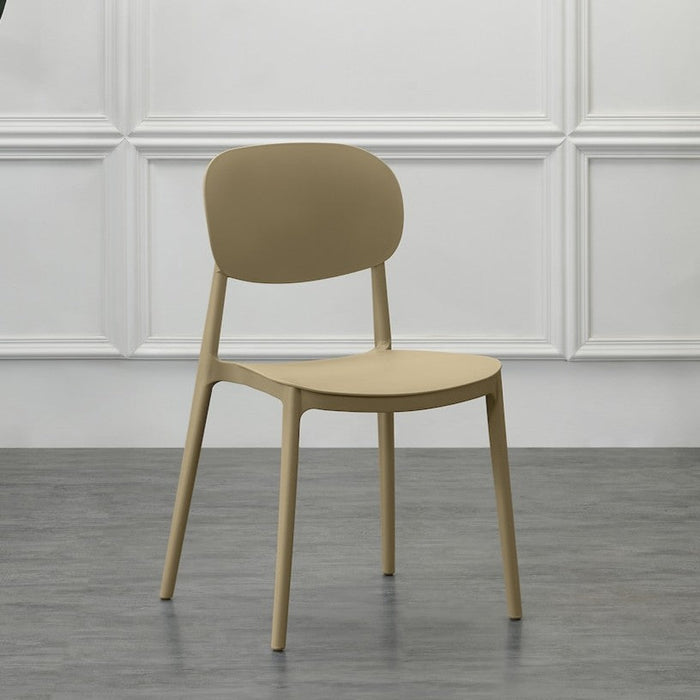 Silla Milán, Color Khaki, con Espaldar y Diseño Moderno