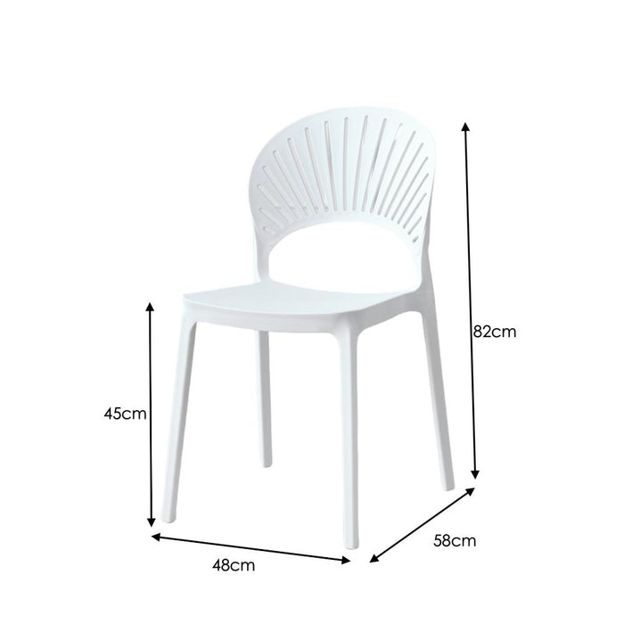 Silla Paraiso, Color Blanco, Con espaldar y diseño Moderno