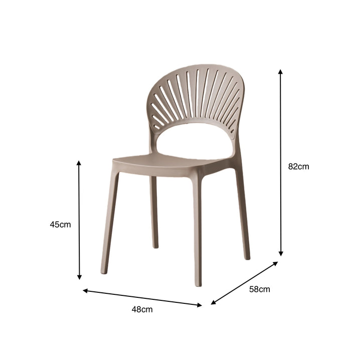 Silla Paraiso, Color Taupe, Con espaldar y Diseño moderno