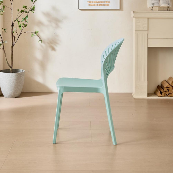 Silla Paraíso, Color Azul Claro, con Espaldar y Diseño Moderno
