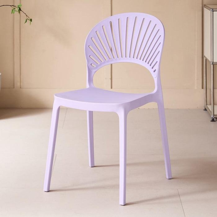Silla Paraíso, Color Lila, con Espaldar y Diseño Moderno