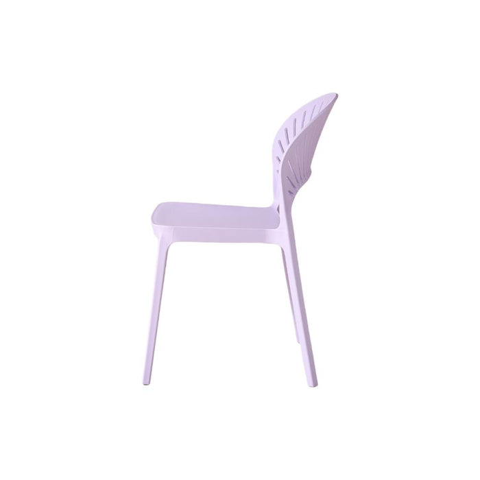 Silla Paraíso, Color Lila, con Espaldar y Diseño Moderno