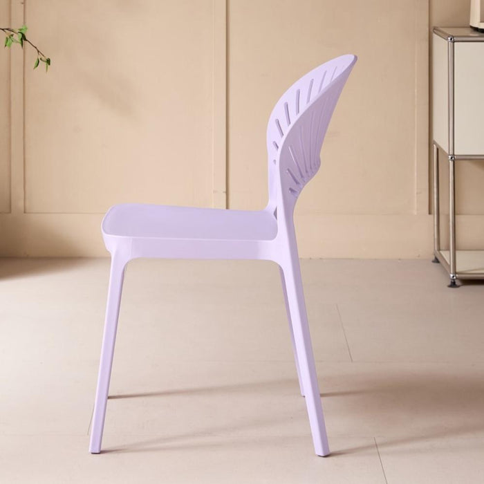 Silla Paraíso, Color Lila, con Espaldar y Diseño Moderno