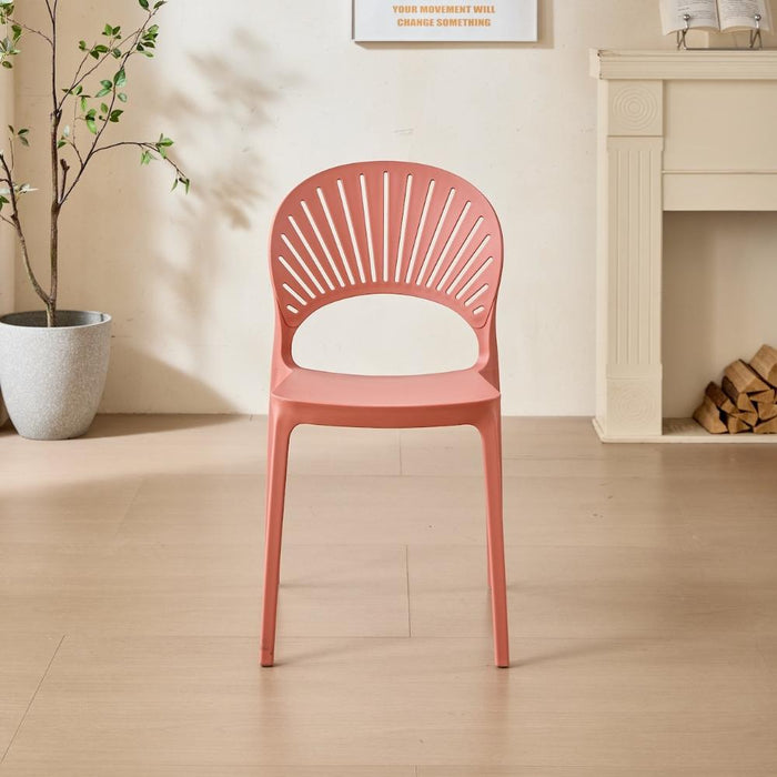 Silla Paraíso, Color Salmón, con Espaldar y Diseño Moderno