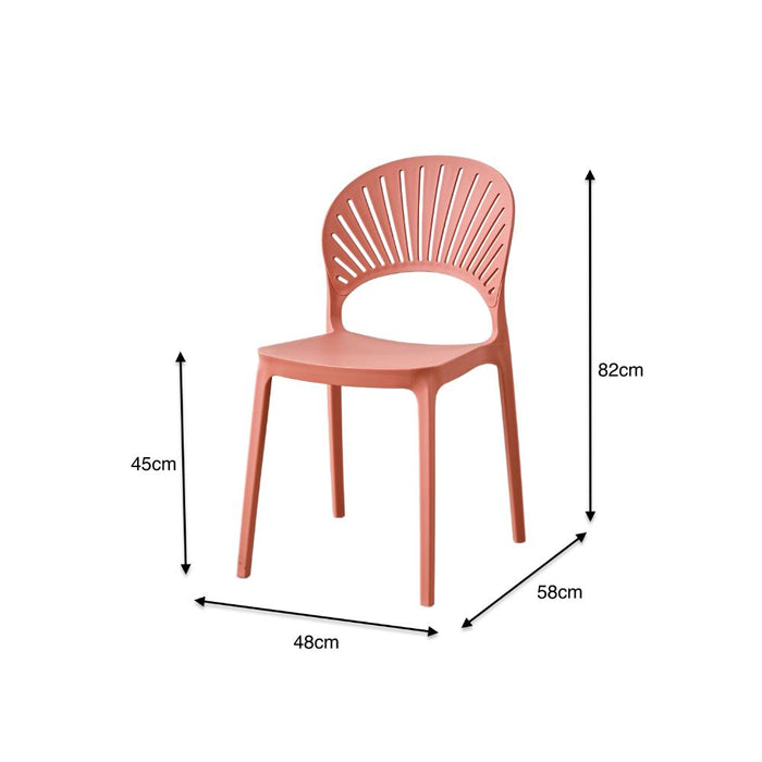 Silla Paraíso, Color Salmón, con Espaldar y Diseño Moderno