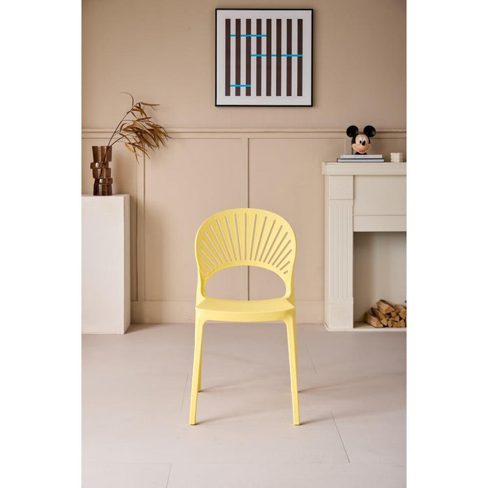 Silla Paraiso, Color Amarillo, Con espaldar y Diseño moderno