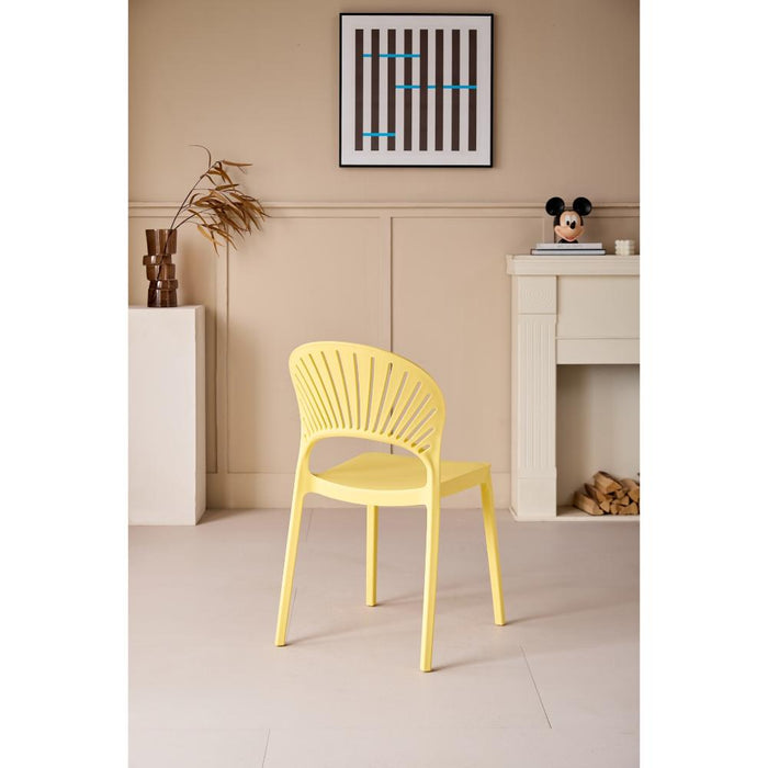 Silla Paraiso, Color Amarillo, Con espaldar y Diseño moderno
