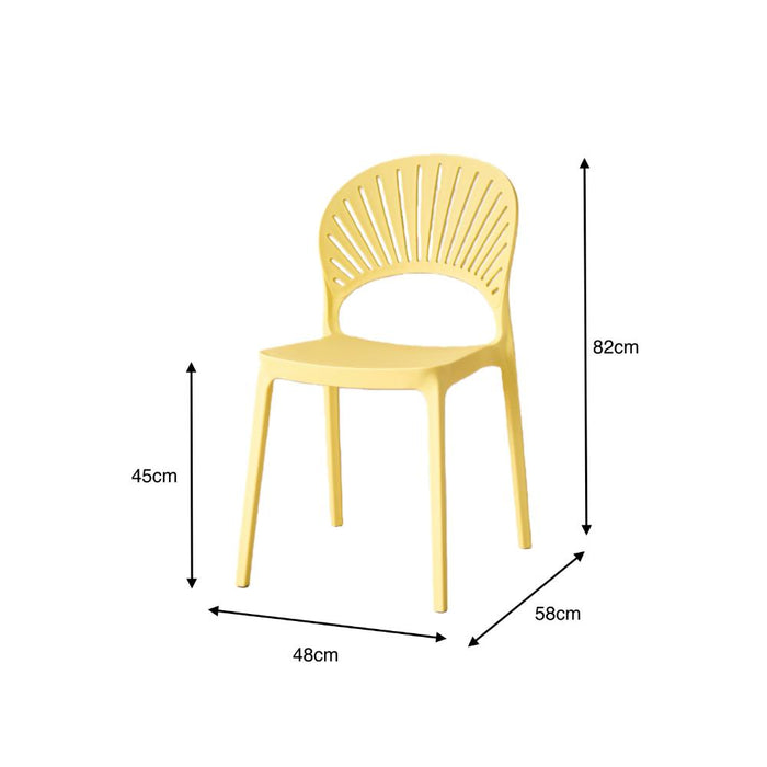 Silla Paraiso, Color Amarillo, Con espaldar y Diseño moderno