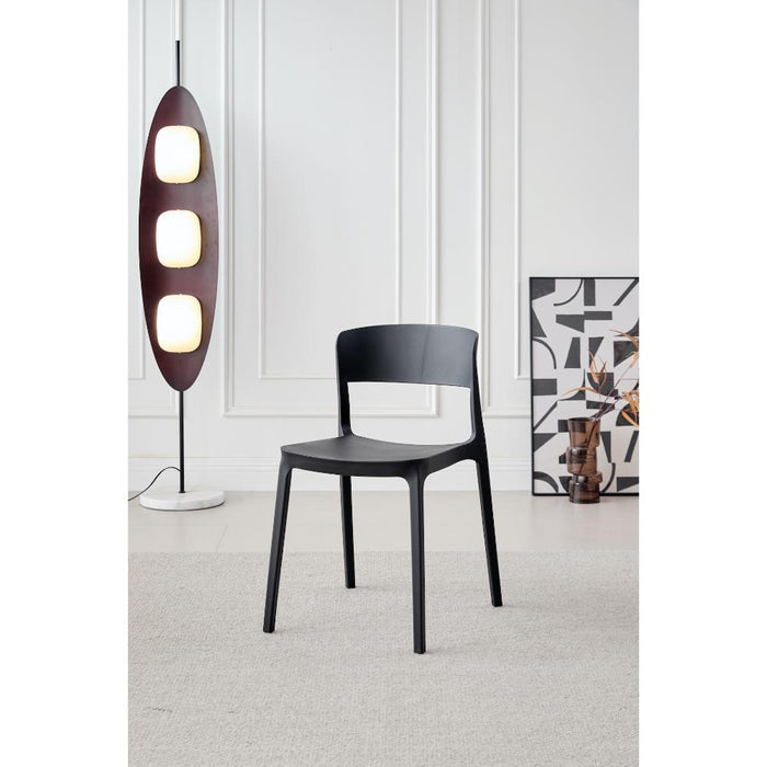 Silla Monaco, Color Negro, Con espaldar y diseño Moderno