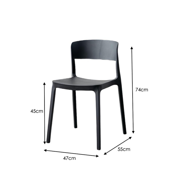 Silla Monaco, Color Negro, Con espaldar y diseño Moderno