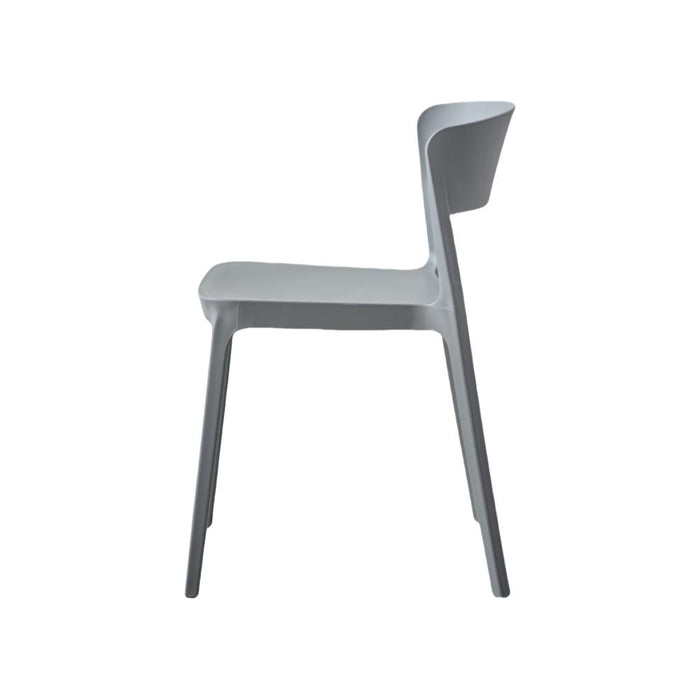Silla Monaco, Color Gris Oscuro, Con espaldar y diseño Moderno