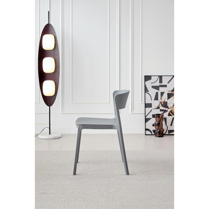 Silla Monaco, Color Gris Oscuro, Con espaldar y diseño Moderno