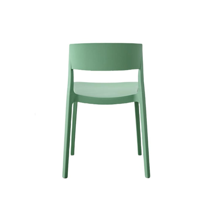 Silla Monaco, Color Verde Oliva, Con espaldar y diseño Moderno