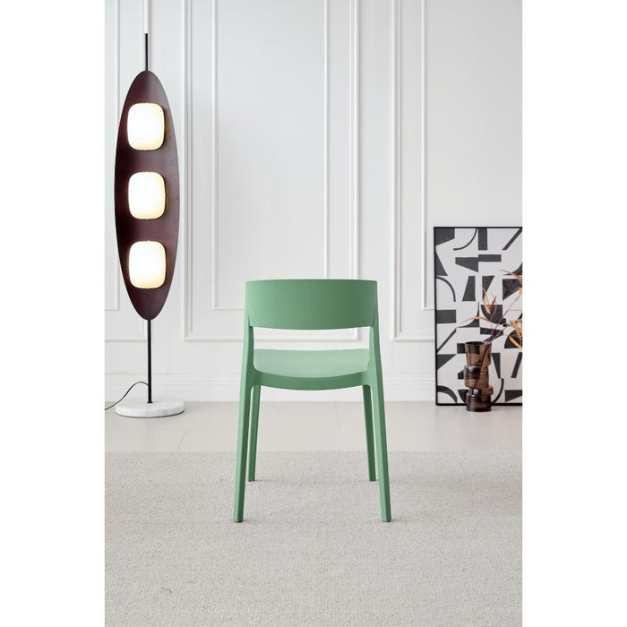 Silla Monaco, Color Verde Oliva, Con espaldar y diseño Moderno