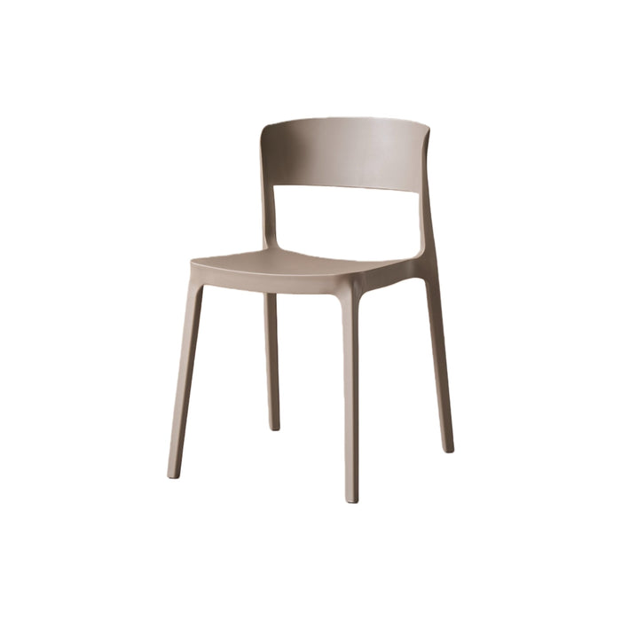 Silla Monaco, Color Taupe, Con espaldar y diseño Moderno