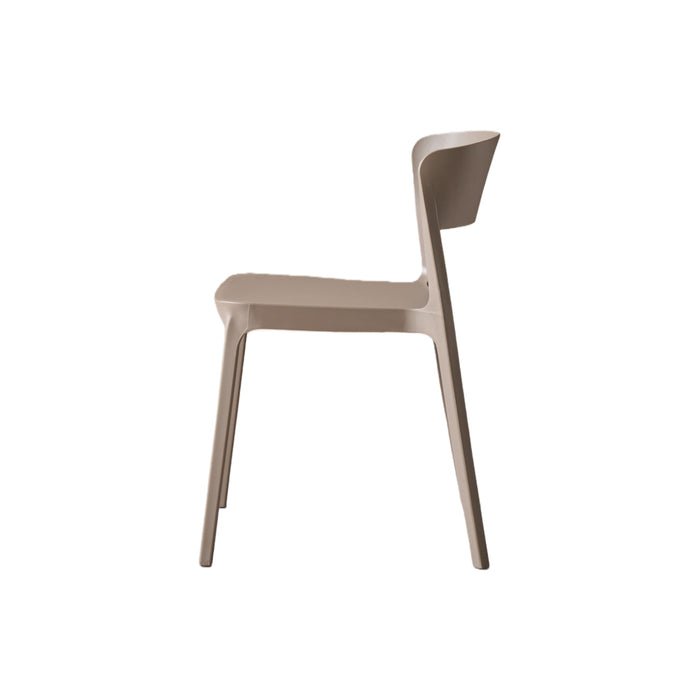 Silla Monaco, Color Taupe, Con espaldar y diseño Moderno