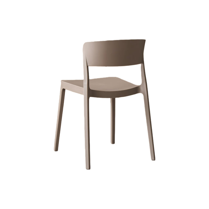 Silla Monaco, Color Taupe, Con espaldar y diseño Moderno