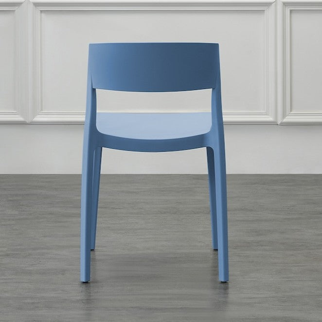 Silla Mónaco, Color Azul Oceano, con Espaldar y Diseño Moderno