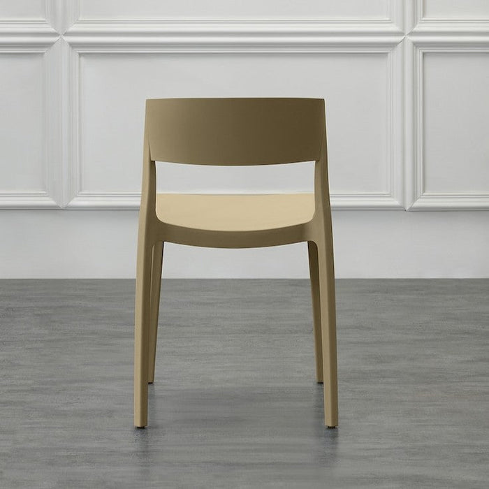 Silla Mónaco, Color Khaki, con Espaldar y Diseño Moderno