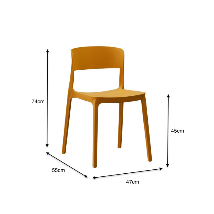 Silla Mónaco, Color Naranja, Diseño Moderno