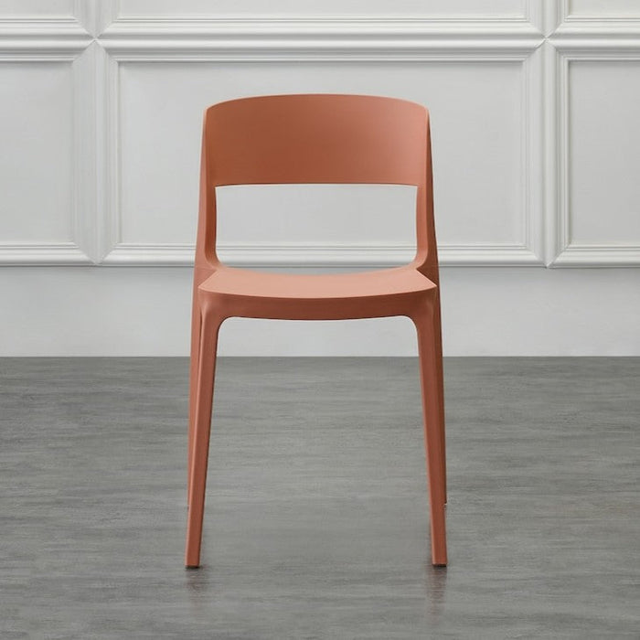 Silla Mónaco, Color Salmón, con Espaldar y Diseño Moderno
