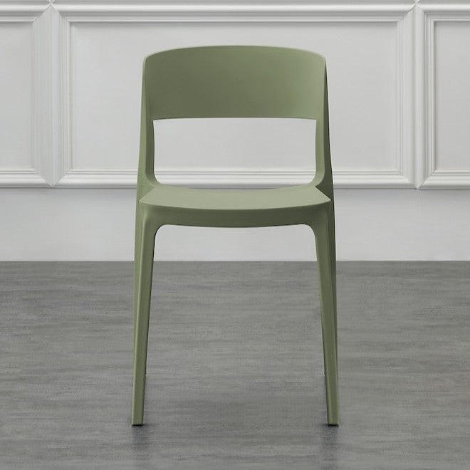 Silla Mónaco, Color Verde, con Espaldar y Diseño Moderno