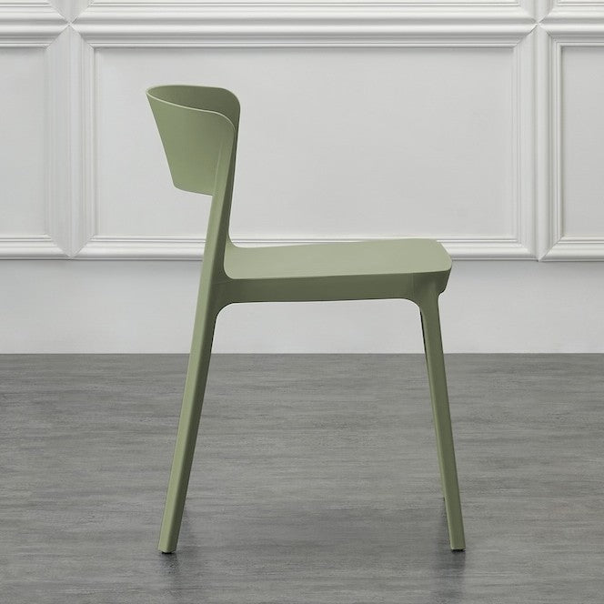 Silla Mónaco, Color Verde, con Espaldar y Diseño Moderno