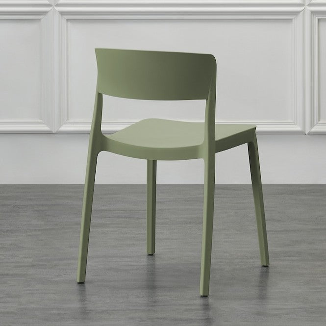Silla Mónaco, Color Verde, con Espaldar y Diseño Moderno