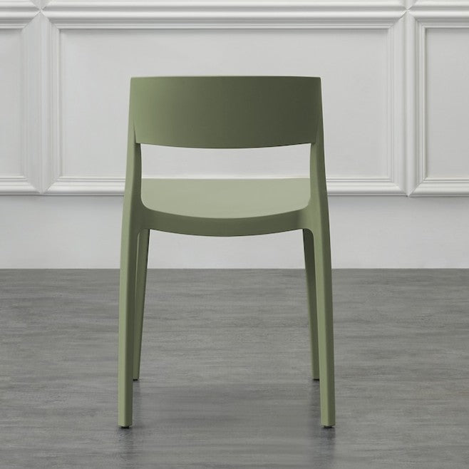 Silla Mónaco, Color Verde, con Espaldar y Diseño Moderno