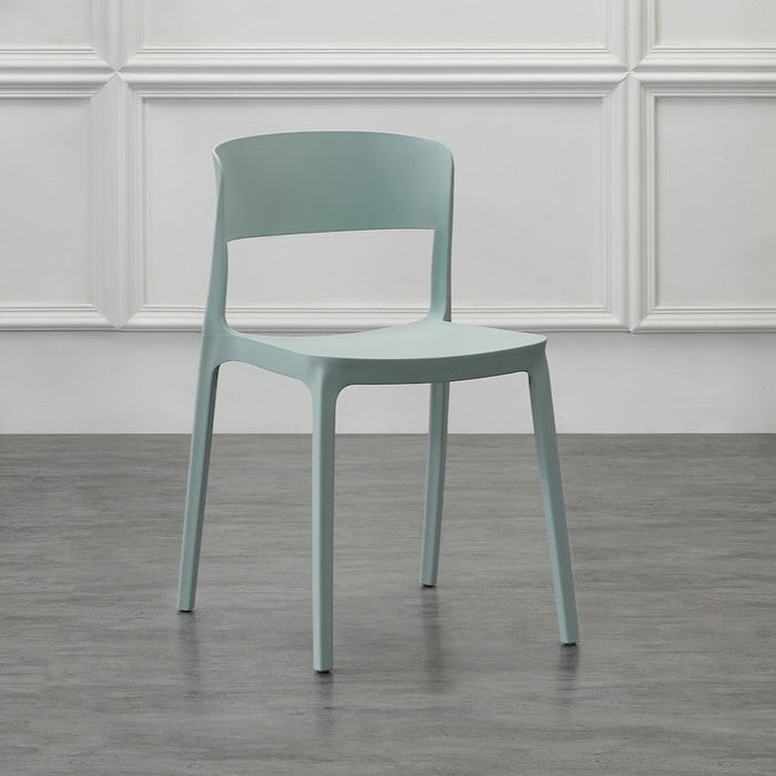 Silla Mónaco, Color Azul Claro, con Espaldar y Diseño Moderno