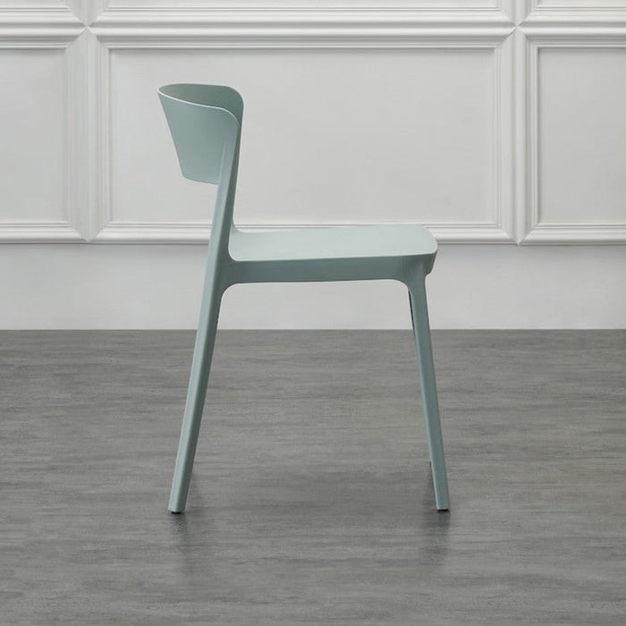 Silla Mónaco, Color Azul Claro, con Espaldar y Diseño Moderno