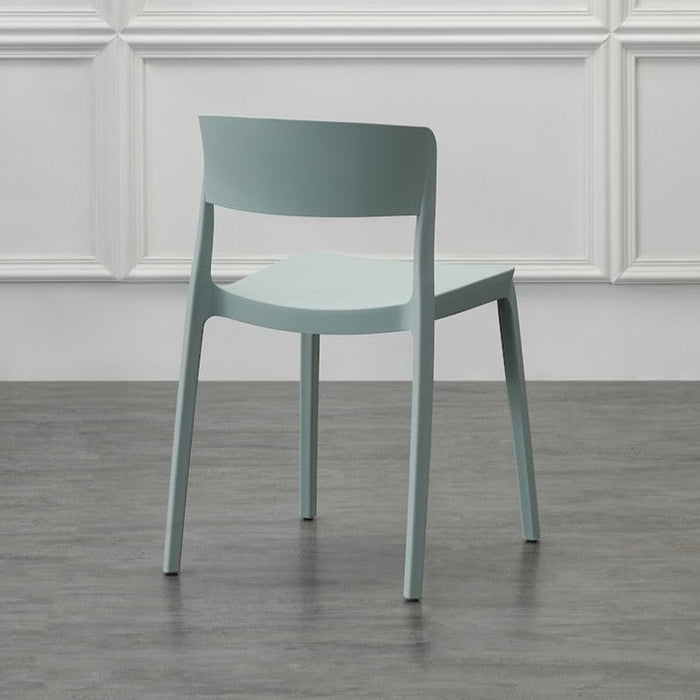 Silla Mónaco, Color Azul Claro, con Espaldar y Diseño Moderno