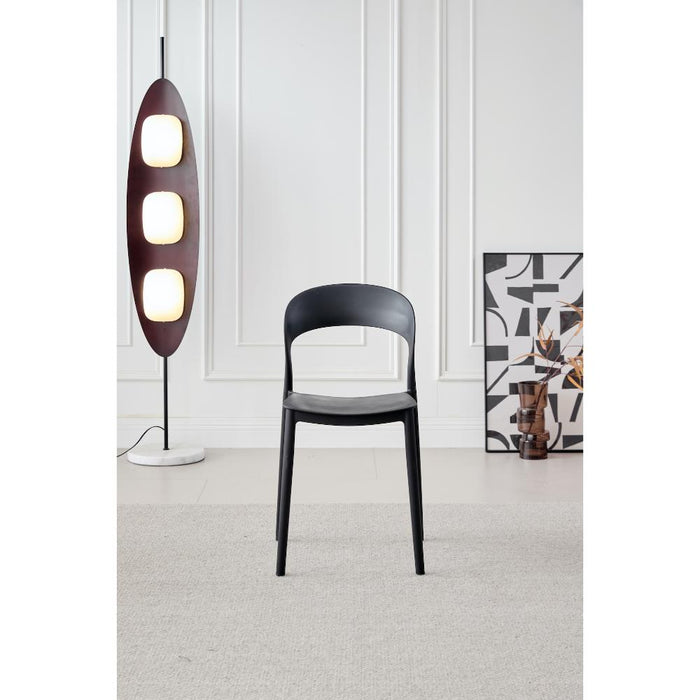 Silla Patrick, Color Negro, Con espaldar y diseño Moderno