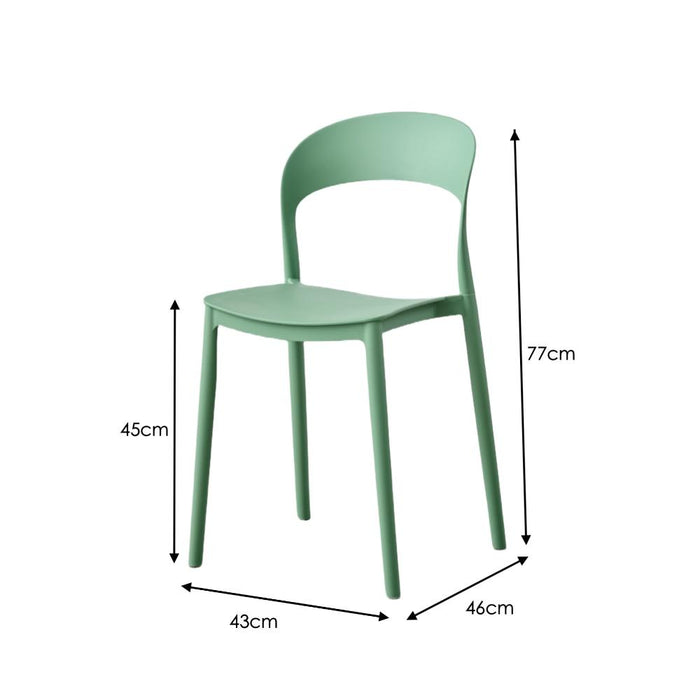 Silla Patrick, Color Verde Oliva, Con espaldar y diseño Moderno